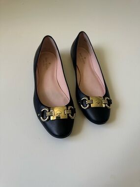 Kate Spade New York ‘PHOEBE’ Leather Flats |Black ~7.5